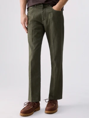 Liu Jo Straight Regular Fit Trousers Moss Green
