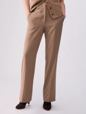 Liu Jo Straight Trousers beżowy