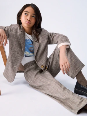 Liu Jo Straight Trousers In Prince Of Wales Check