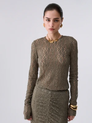 Liu Jo Stretch Lace Top zielony