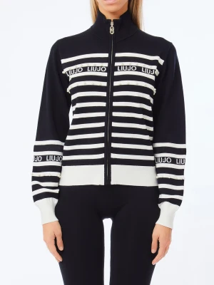 Liu Jo Striped Cardigan czarny