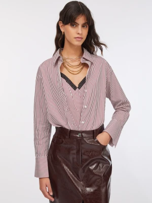 Liu Jo Striped Cotton Shirt With Top LIUJO