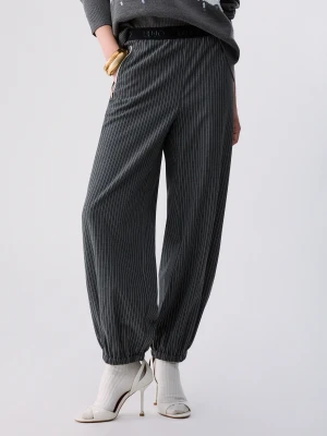 Liu Jo Trousers Joggings Pinstriped szary