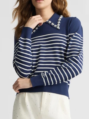 Liu Jo Striped Jumper With Collar LIUJO