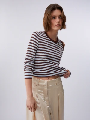 Liu Jo Striped Jumper With Cut-outs