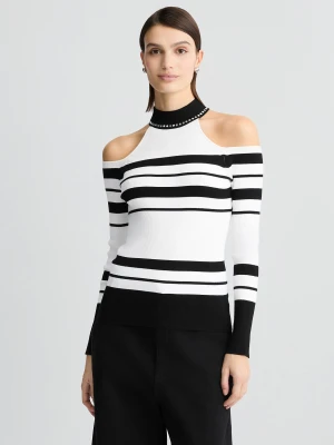 Liu Jo Striped Jumper With Studs LIUJO