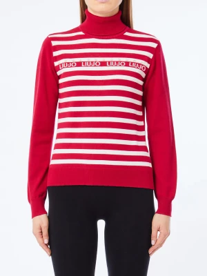 Liu Jo Striped Polo-neck Jumper