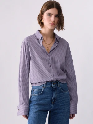Liu Jo Striped Shirt purpurowy