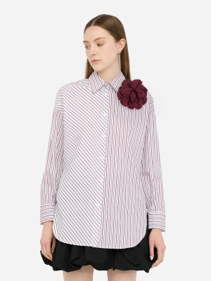Liu Jo Striped Shirt With Brooch LIUJO