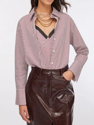 Liu Jo Striped Shirt With Top biały