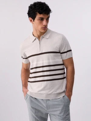 Liu Jo Striped Silk-blend Polo-shirt