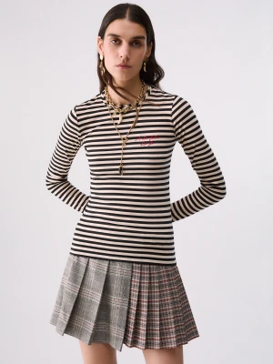 Liu Jo Striped T-shirt With Embroidery