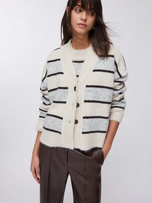 Liu Jo Striped Wool And Alpaca Cardigan LIUJO