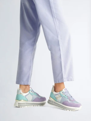 Liu Jo Suede And Mesh Platform Sneakers purpurowy