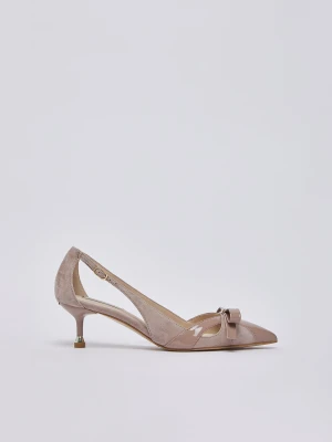Liu Jo Suede Cut-out Pumps Powder Pink