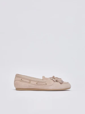 Liu Jo Suede Loafers With Tassels różowy