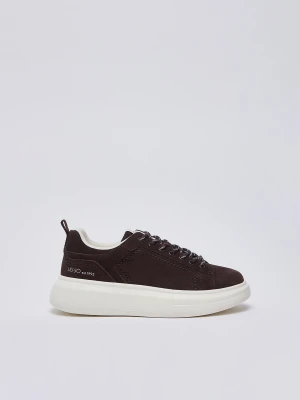Liu Jo Suede Platform Sneakers Dark Brown