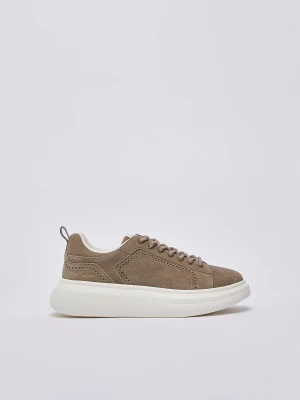 Liu Jo Suede Platform Sneakers Dove Grey