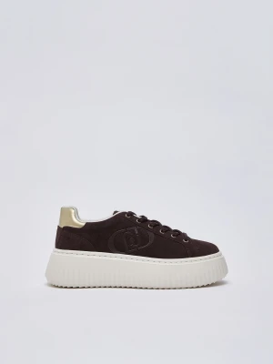 Liu Jo Suede Platform Sneakers Mocha