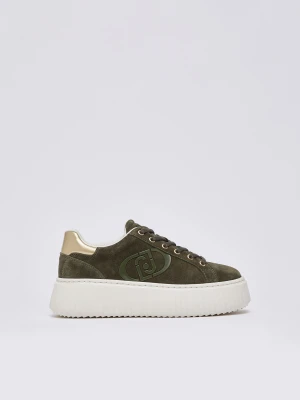 Liu Jo Suede Platform Sneakers Moss Green