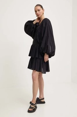 Liu Jo sukienka bawełniana kolor czarny mini rozkloszowana