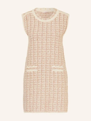 Liu Jo Sukienka Bouclé Z Cekinami I Kryształkami weiss