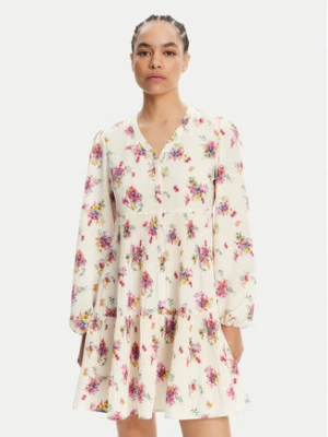 Liu Jo Sukienka codzienna WA5168 T3786 Écru Relaxed Fit