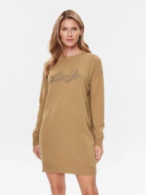 Liu Jo Sukienka dzianinowa MF3366 MS14G Brązowy Regular Fit