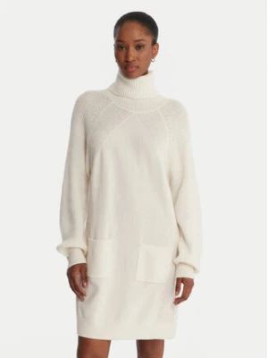 Liu Jo Sukienka dzianinowa MF5063 MS009 Écru Regular Fit
