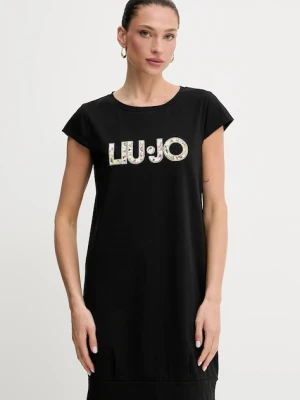 Liu Jo sukienka kolor czarny mini prosta VA5194.JS003