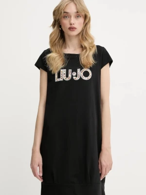 Liu Jo sukienka kolor czarny mini prosta VA5194.JS003