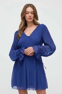 Liu Jo sukienka kolor niebieski mini rozkloszowana