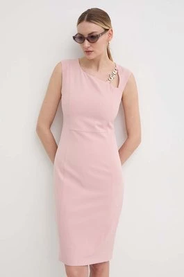 Liu Jo sukienka kolor różowy mini dopasowana