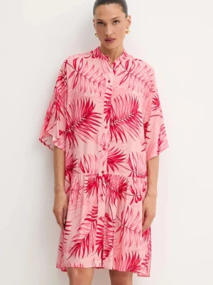 Liu Jo sukienka kolor różowy mini rozkloszowana VA5125.T2961