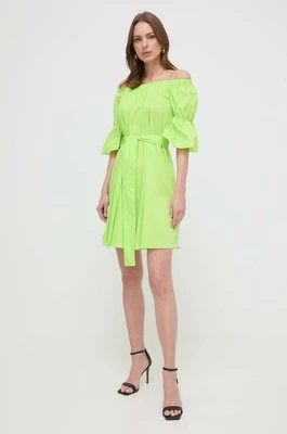 Liu Jo sukienka kolor zielony mini rozkloszowana