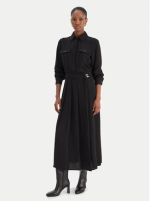 Liu Jo Sukienka koszulowa MF5145 T4241 Czarny Regular Fit