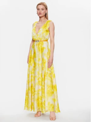 Liu Jo Sukienka wieczorowa CA3416 T2514 Żółty Regular Fit