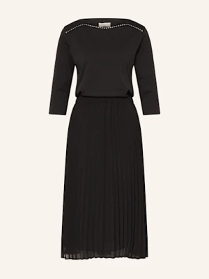 Liu Jo Sukienka Z Mieszanki Materiałów Z Rękawami 3/4 schwarz