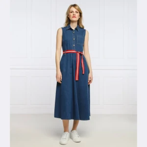 Liu Jo Sukienka z paskiem DRESS | denim