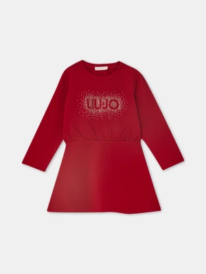 Liu Jo Sweatshirt Dress With Logo And Rhinestones LIUJO