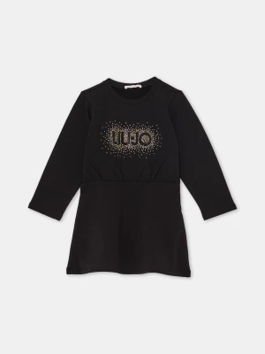 Liu Jo Sweatshirt Dress With Logo And Rhinestones LIUJO