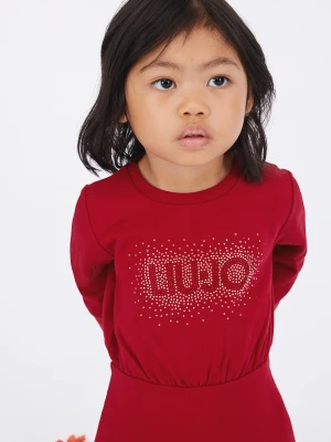 Liu Jo Sweatshirt Dress With Logo And Rhinestones LIUJO