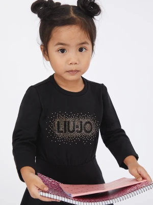 Liu Jo Sweatshirt Dress With Logo And Rhinestones LIUJO