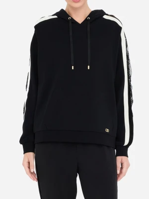 Liu Jo Sweatshirt In Cotton With Lace czarny