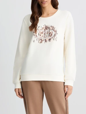 Liu Jo Sweatshirt With Animal Print And Rhinestones LIUJO