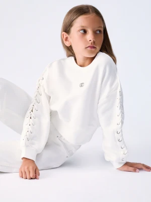 Liu Jo Sweatshirt With Laces biały