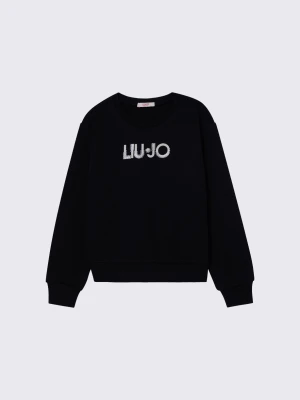 Liu Jo Sweatshirt With Logo And Gemstones LIUJO