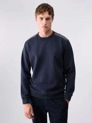 Liu Jo Sweatshirt With Scuba Inserts Dark Blue