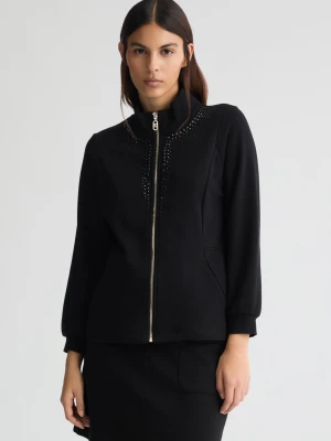 Liu Jo Sweatshirt With Zip And Rhinestones LIUJO