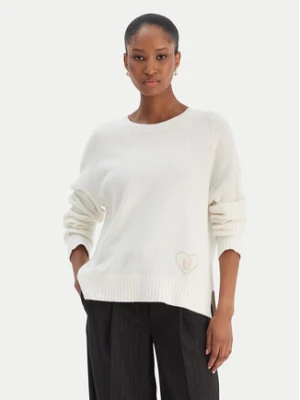 Liu Jo Sweter MF5444 MS76L Écru Regular Fit
